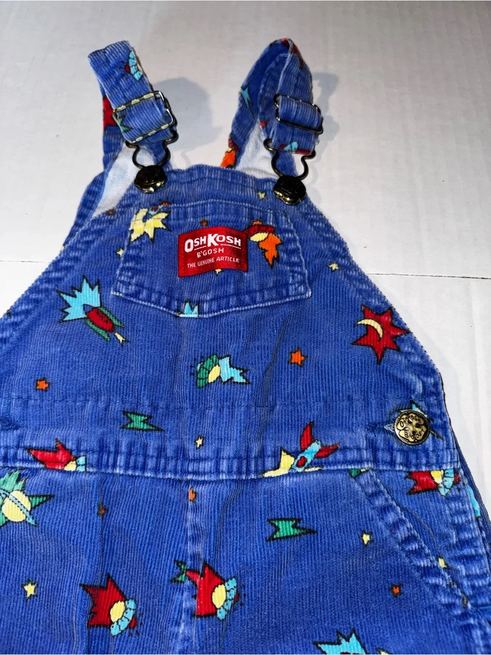 OshKosh B'gosh Blue Rocket Print Overalls